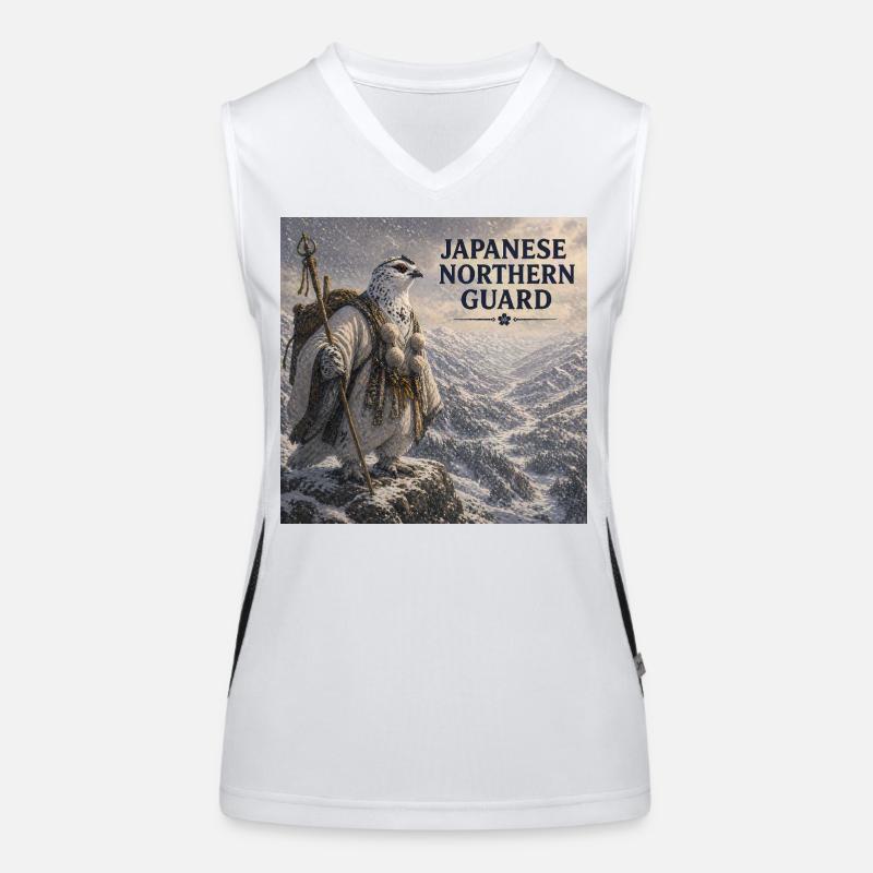 Japanischer Raicho-Bergmönchsvogel Funktionelles Kontrast-Tank Top für Frauen