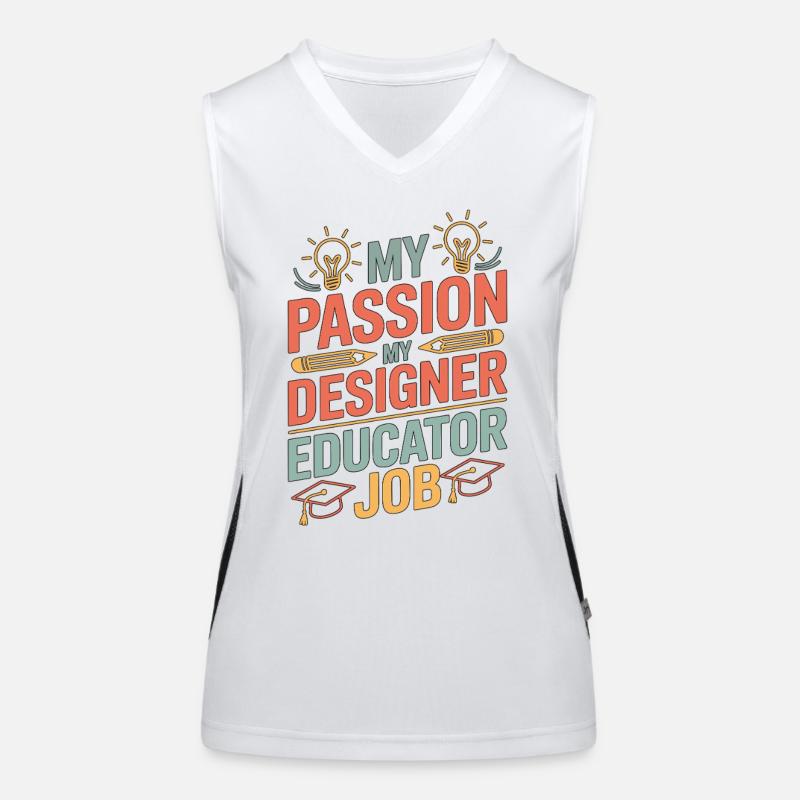 Éducateur designer Ma passion Mon éducateur créatif Débardeur respirant contrasté Femme