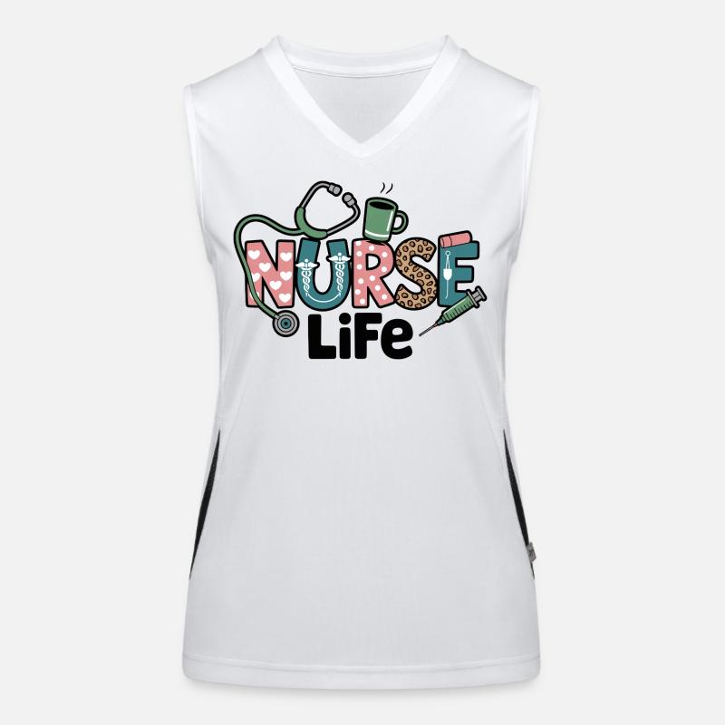 Krankenschwester Life Geschenk Geschenkidee Funktionelles Kontrast-Tank Top für Frauen