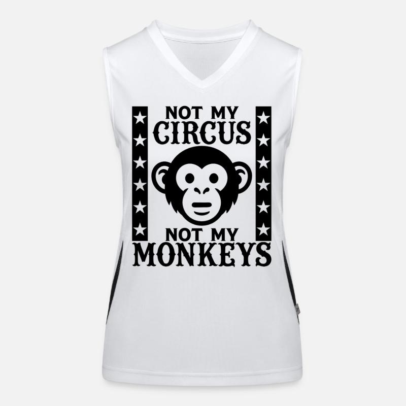 Pas mon cirque, pas mes singes Débardeur respirant contrasté Femme