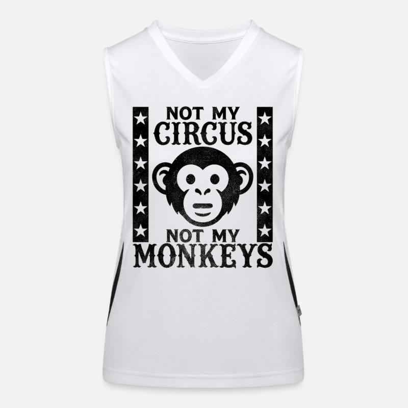 Pas mon cirque, pas mes singes Débardeur respirant contrasté Femme