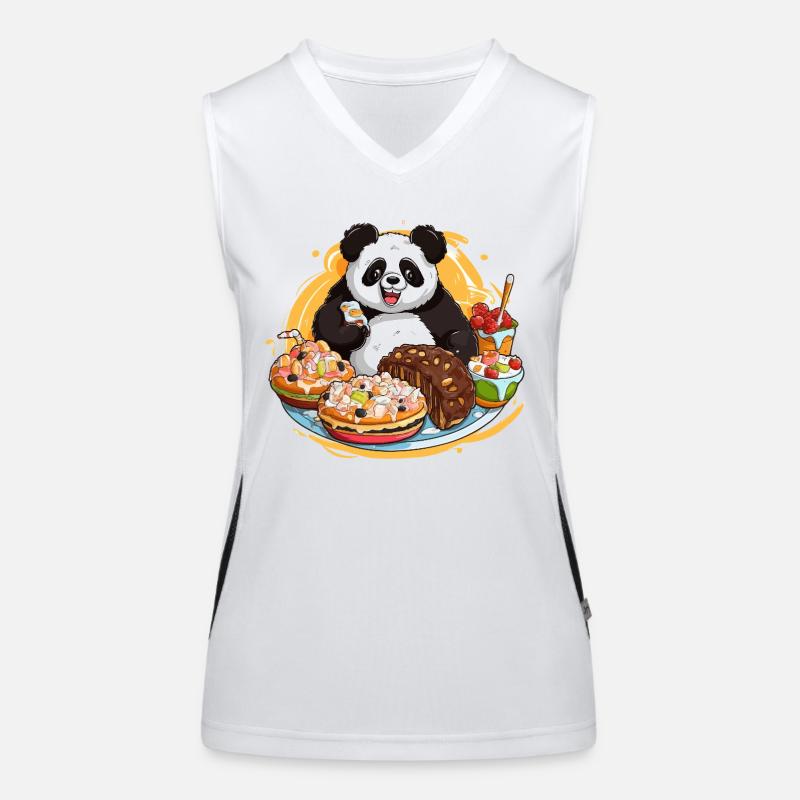 Panda Dessert Fest Funktionelles Kontrast-Tank Top für Frauen