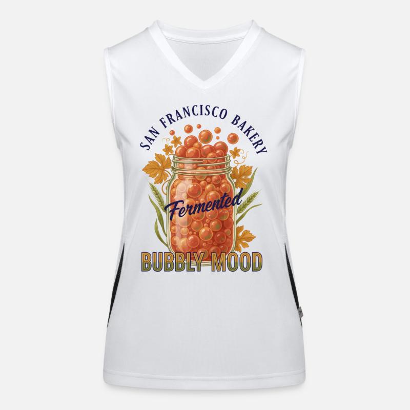 Sauerteigbrot Backen, fermentierte, sprudelnde Stimmung Funktionelles Kontrast-Tank Top für Frauen