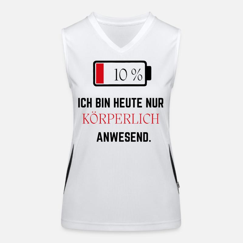 Ich bin heute nur körperlich anwesend - Lustig Funktionelles Kontrast-Tank Top für Frauen