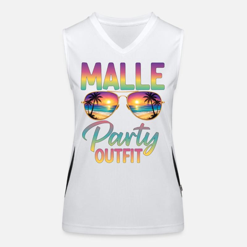 Mallorca Party Outfit Funktionelles Kontrast-Tank Top für Frauen