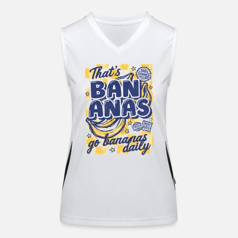 That's Bananas Sommer Design Funktionelles Kontrast-Tank Top für Frauen