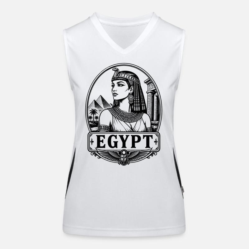 Pyramides de la reine du Nil de Cléopâtre Égypte Débardeur respirant contrasté Femme