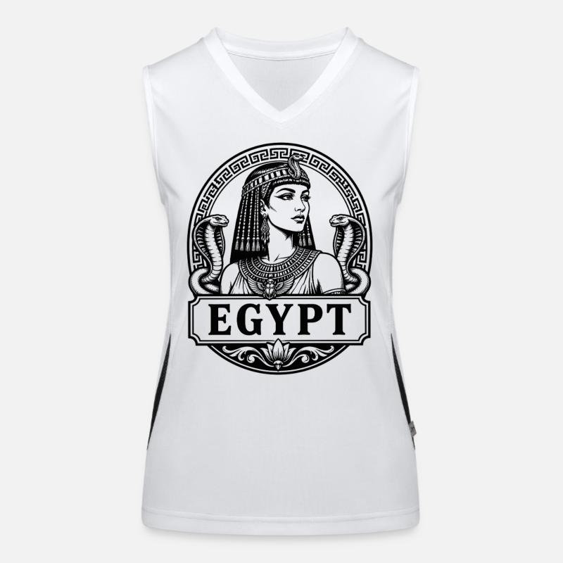 Pyramides de la reine du Nil de Cléopâtre Égypte Débardeur respirant contrasté Femme