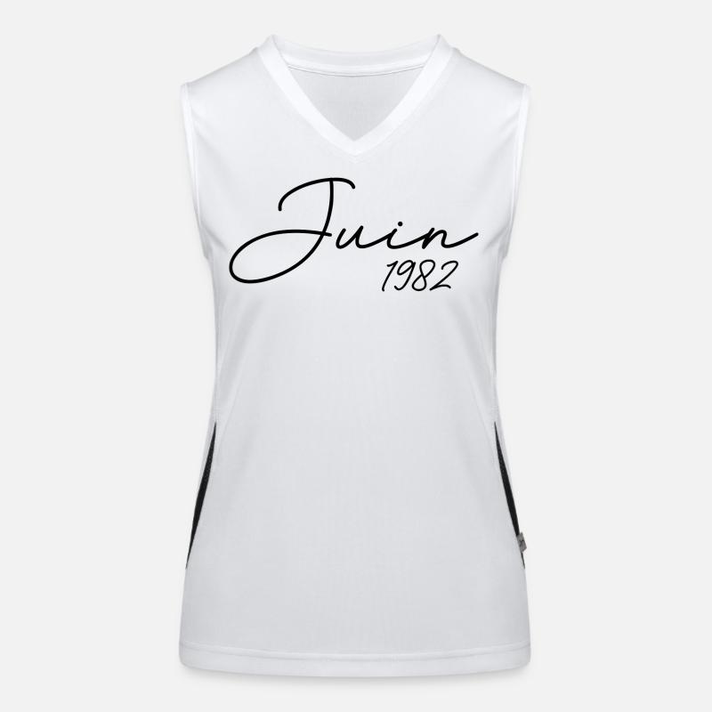 Geburtstag 1982 Juni 1982 Geschenk Juni 1982 Funktionelles Kontrast-Tank Top für Frauen