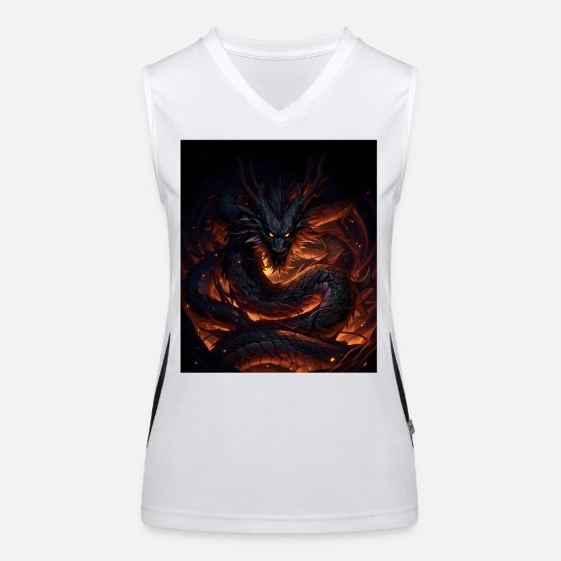 Dragon de lave dans Shadowfire Débardeur respirant contrasté Femme