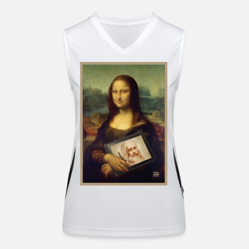Mélange de sketches de tablette Mona Lisa Débardeur respirant contrasté Femme