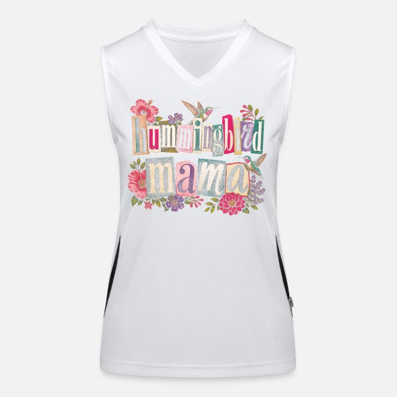 Rubinkehlige Kolibris Mama Mama Funktionelles Kontrast-Tank Top für Frauen