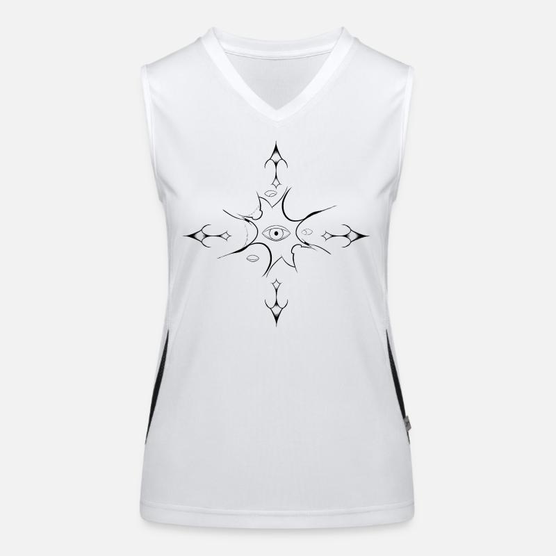 Lass die augen dich begleiten Funktionelles Kontrast-Tank Top für Frauen