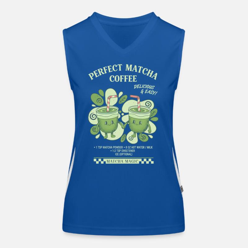 Perfekter Matcha-Kaffee Lecker und einfacher Matcha Funktionelles Kontrast-Tank Top für Frauen