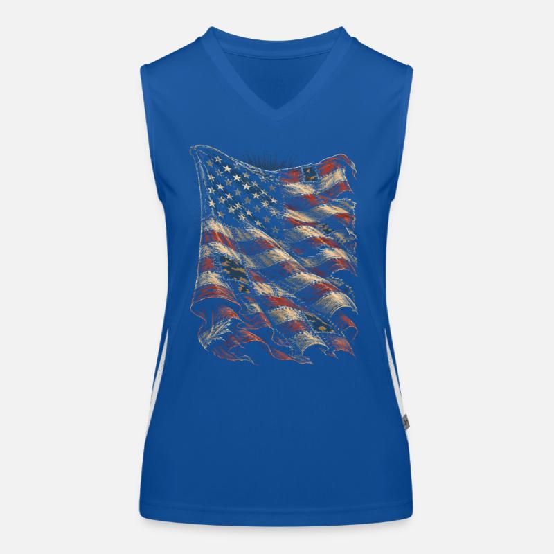 Veterans Day for Democrats Women's Functional Contrast Tank Top