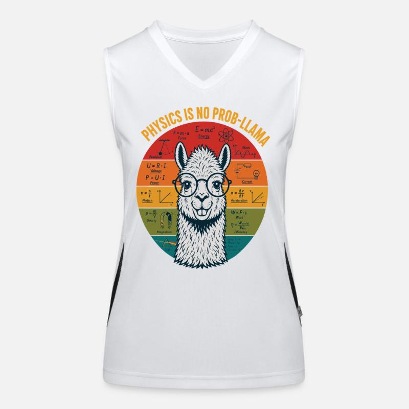 Physics Is No Prob-Llama Physics Teacher Shirt Women's Functional Contrast Tank Top