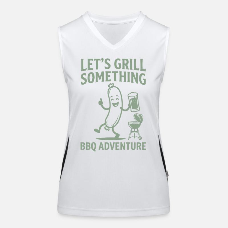 Lets Grill Something BBQ Adventure Funktionelles Kontrast-Tank Top für Frauen