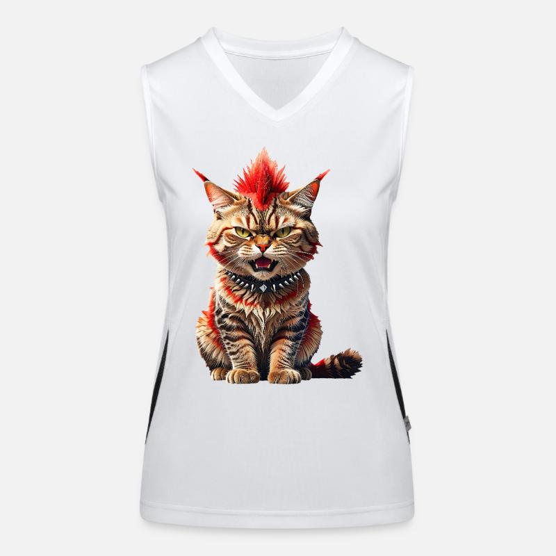 Punk Cat Débardeur respirant contrasté Femme