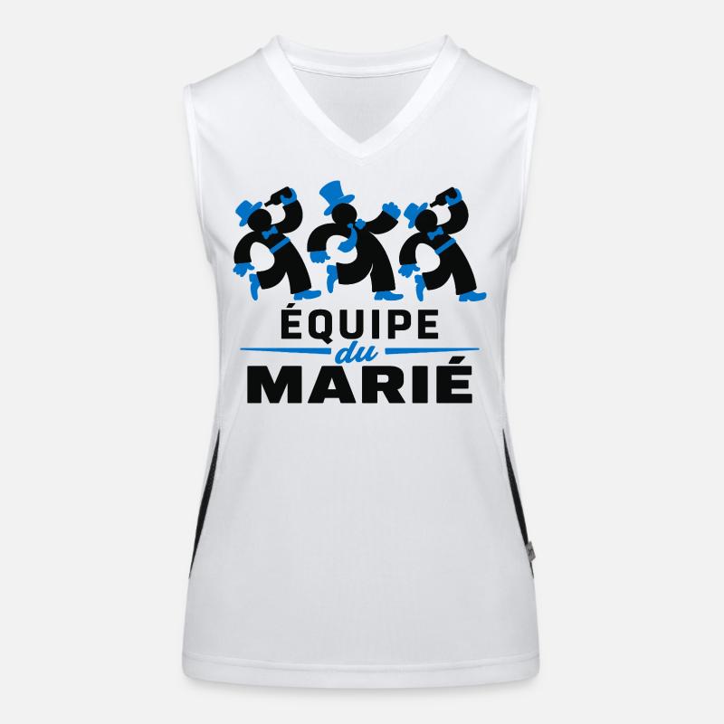 Das Team des Bräutigams Funktionelles Kontrast-Tank Top für Frauen