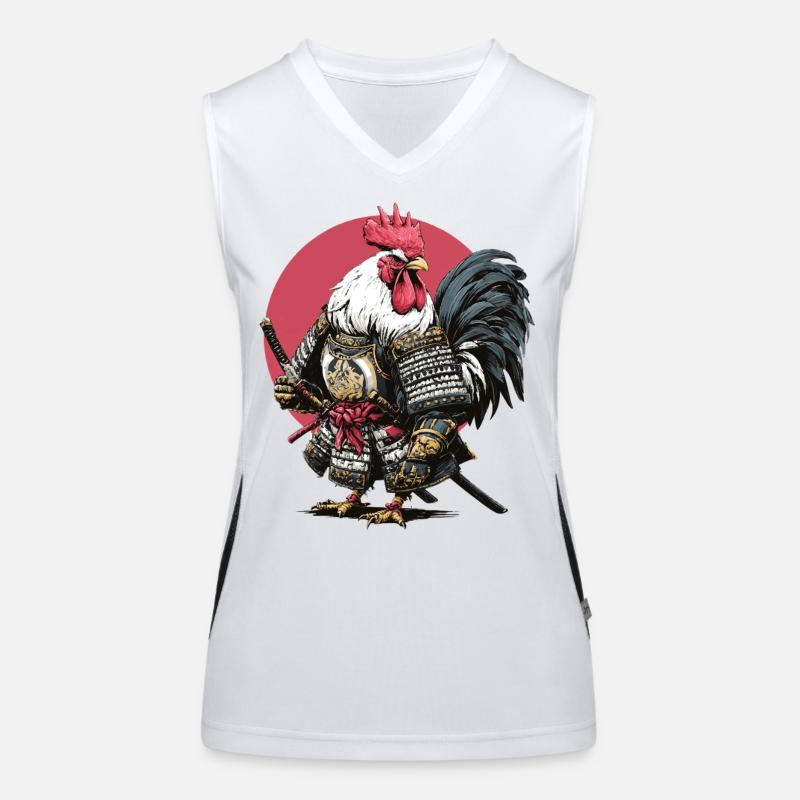Armure samouraï coq Débardeur respirant contrasté Femme