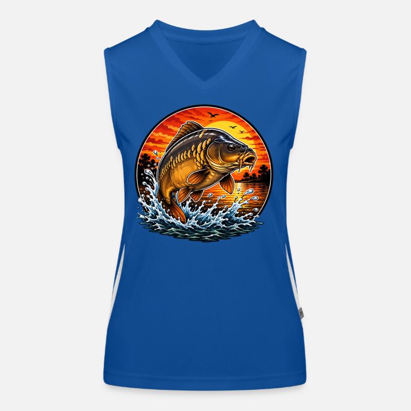 Sunset Mirror Carp Jump Women's Functional Contrast Tank Top