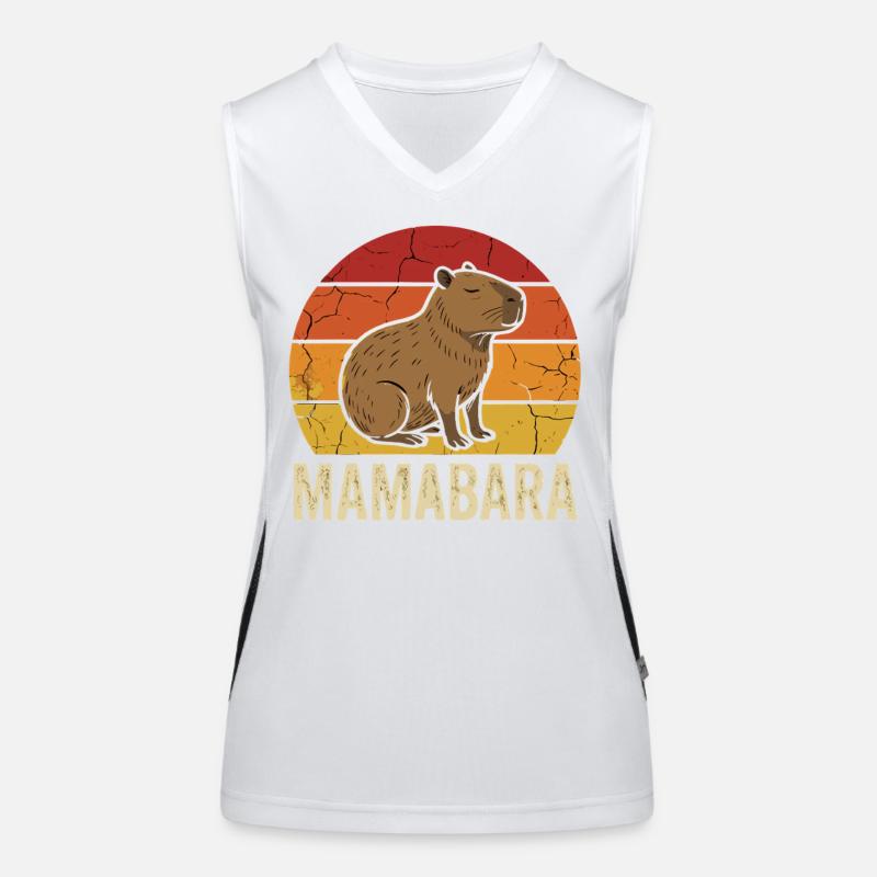Mamabara Capybara Rétro Vintage Débardeur respirant contrasté Femme
