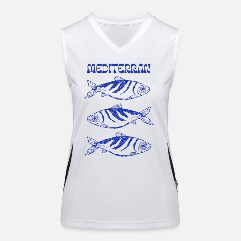 Sardines - Mediterranean Trilogy Women's Functional Contrast Tank Top