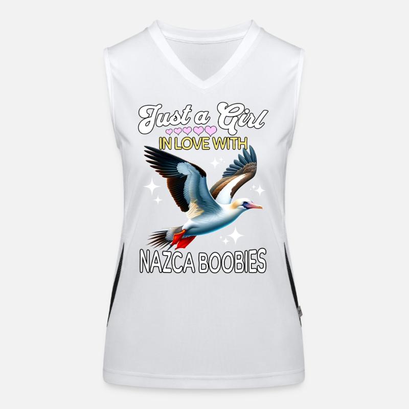 Nazca Tölpel Mädchen Nazca Booby Funktionelles Kontrast-Tank Top für Frauen