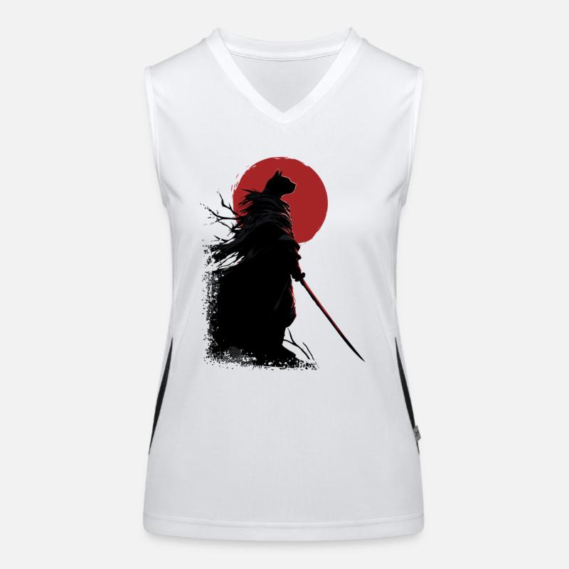 Samurai Cat Women's Functional Contrast Tank Top