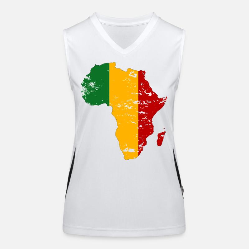 Drapeau du Mali Afrique utilisé Débardeur respirant contrasté Femme