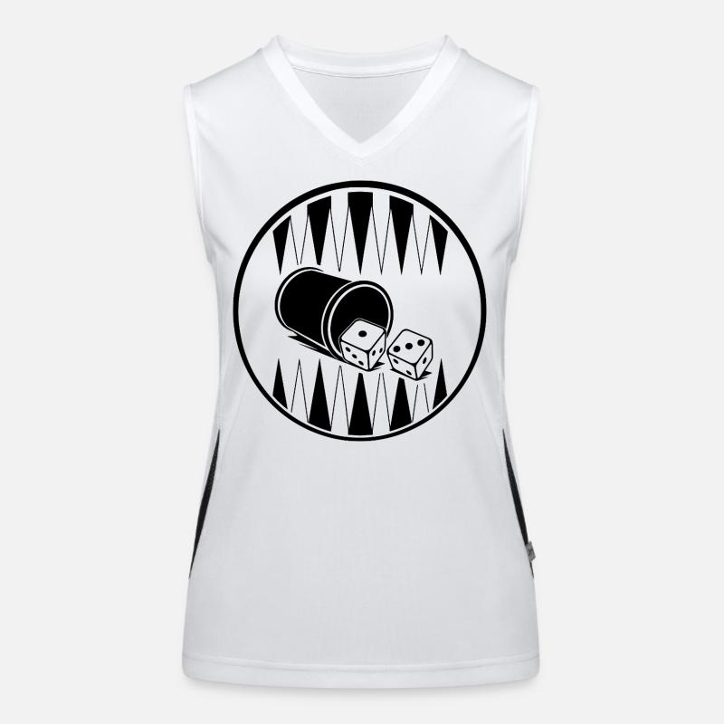 Backgammon | Brettspiel | Geschenk Funktionelles Kontrast-Tank Top für Frauen