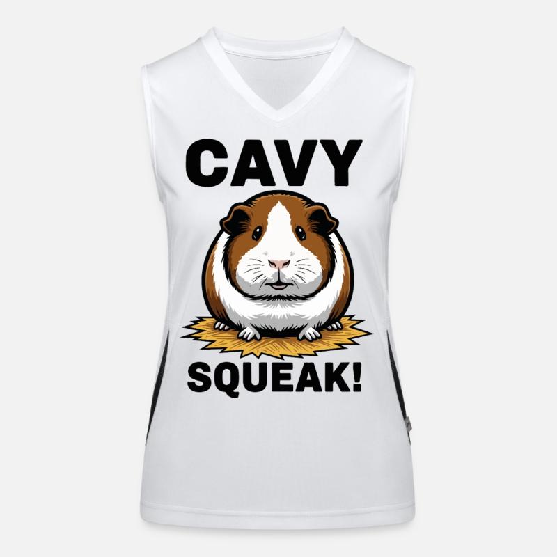 Cochon d'Inde Cavy Squeak Versuchskaninchen Funktionelles Kontrast-Tank Top für Frauen