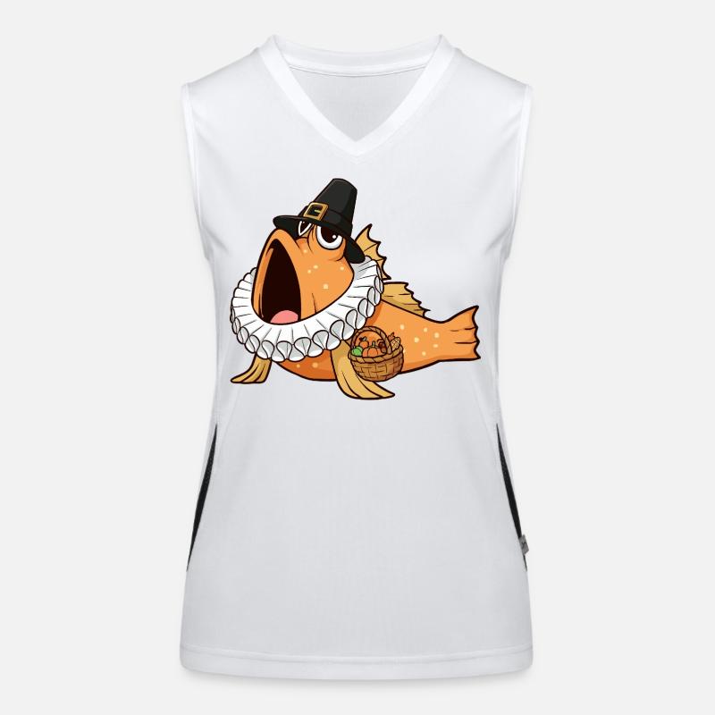 Kawaii Schlammspringer – Thanksgiving Funktionelles Kontrast-Tank Top für Frauen