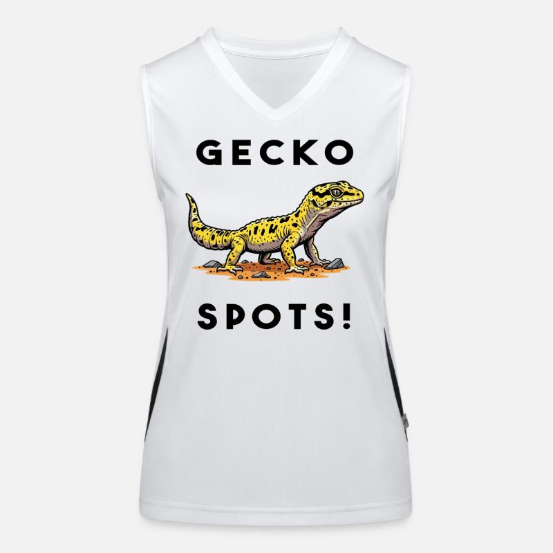 Gecko Leopard Bask Lezard Terrarium Débardeur respirant contrasté Femme