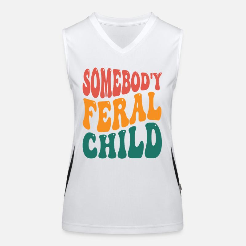 Wild Child Retro Typo Women's Functional Contrast Tank Top