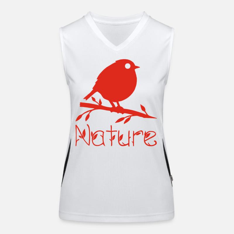 Nature Awakens (Red) Women's Functional Contrast Tank Top