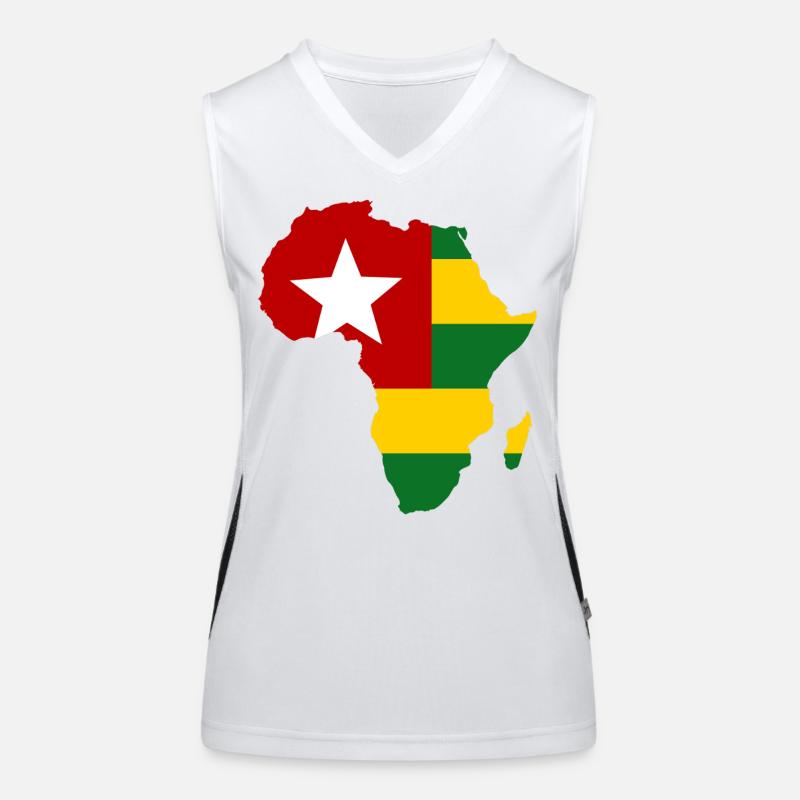 Togo_Flagge_Afrika Débardeur respirant contrasté Femme