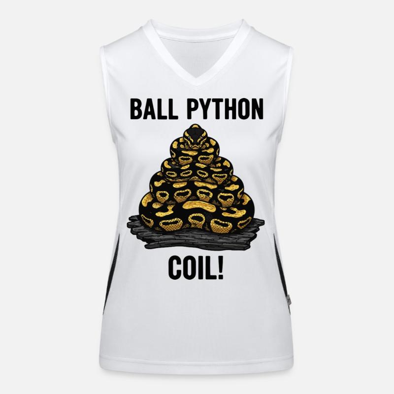 Royal Python Ball Python Coil Reptile Pyramid Women's Functional Contrast Tank Top