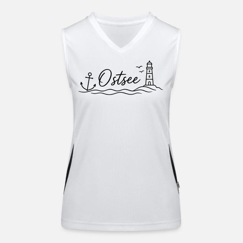 Ostsee Funktionelles Kontrast-Tank Top für Frauen