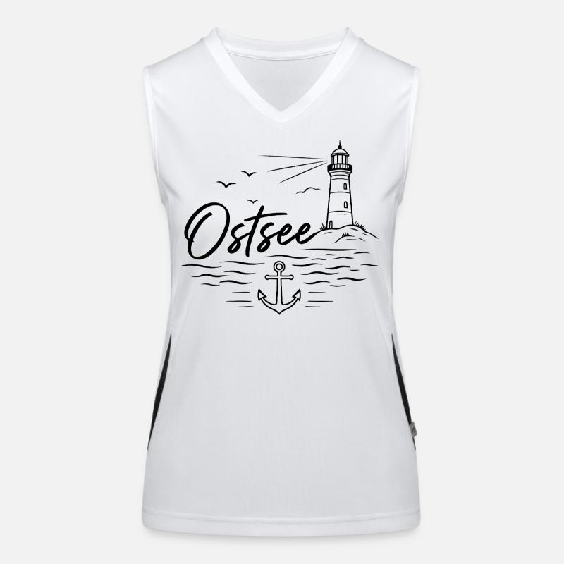 Ostsee Funktionelles Kontrast-Tank Top für Frauen