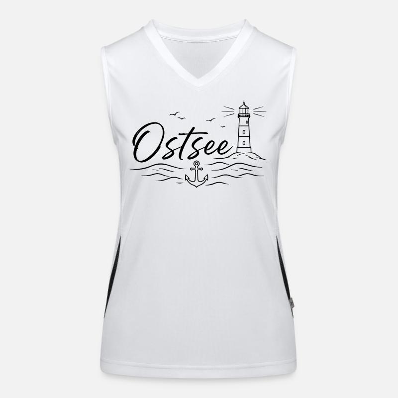 Ostsee Funktionelles Kontrast-Tank Top für Frauen