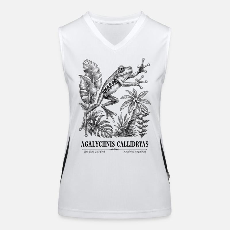 Red Eyed Tree Frog Rainforest Women's Functional Contrast Tank Top