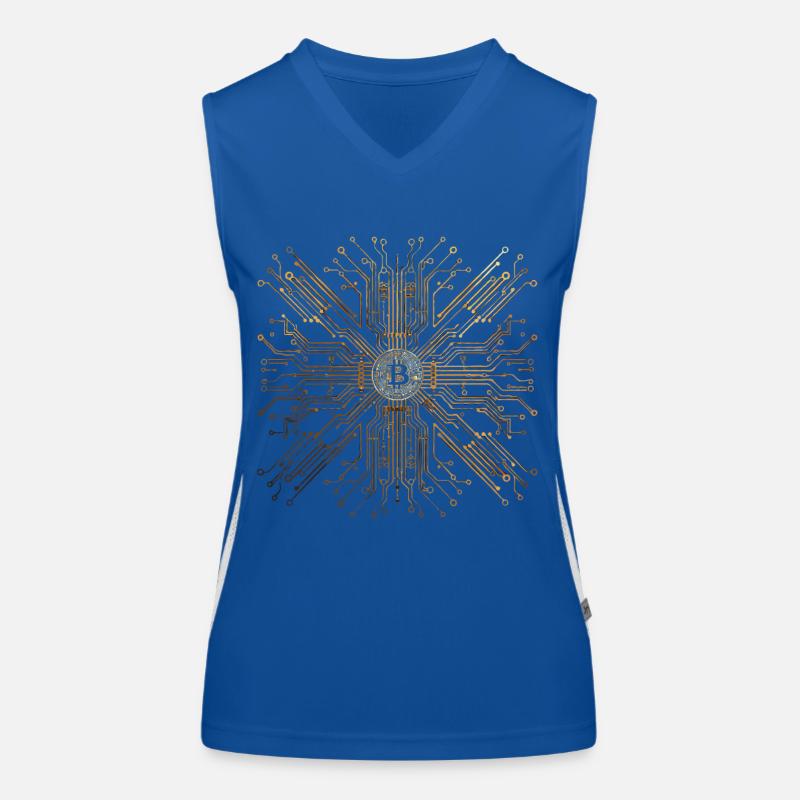 Platine Core cpu Computer Nerd pc humor geek code Women's Functional Contrast Tank Top
