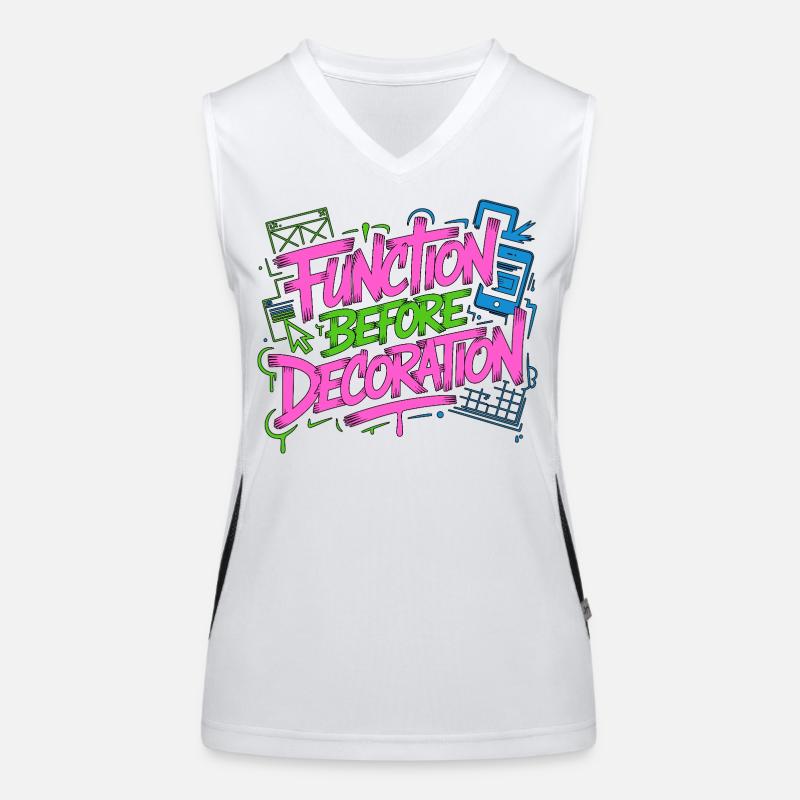 UX/UI Designer Function Before Product Design Funktionelles Kontrast-Tank Top für Frauen