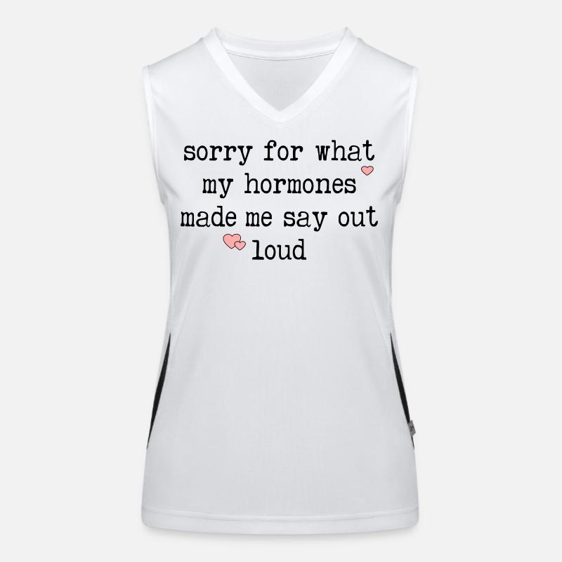 Funny Menopause Hormone Women's Functional Contrast Tank Top