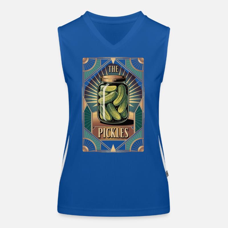 T-shirt concombre style tarot pour les amateurs de concombre Débardeur respirant contrasté Femme
