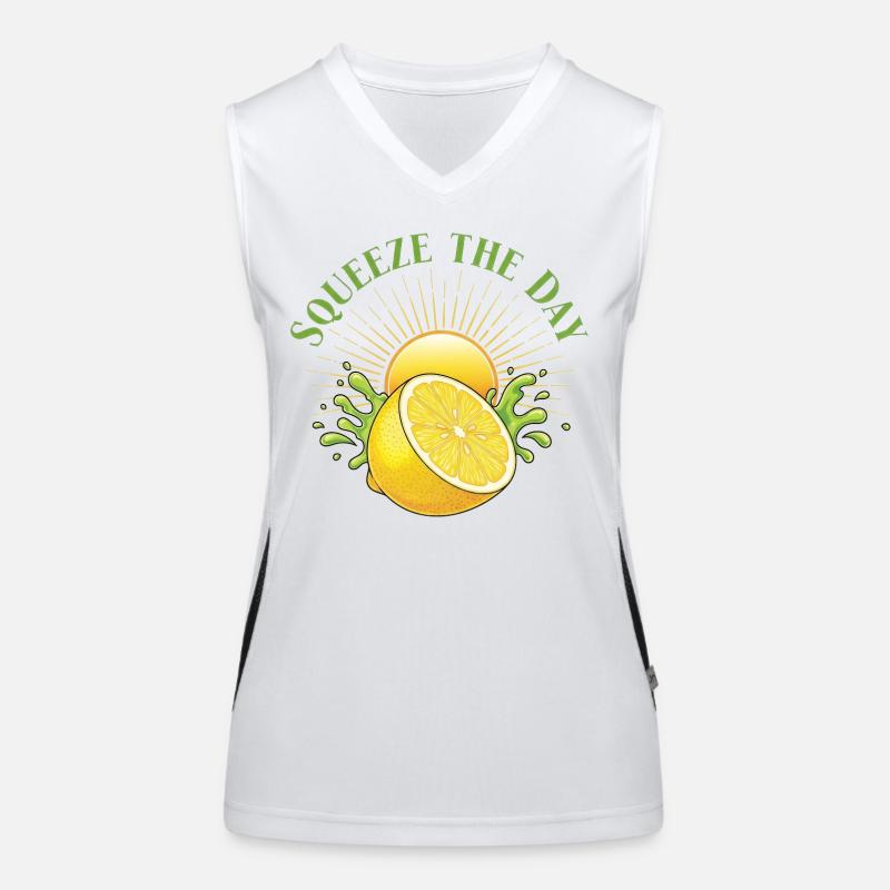 Pressez le jour Lemon Splash Débardeur respirant contrasté Femme