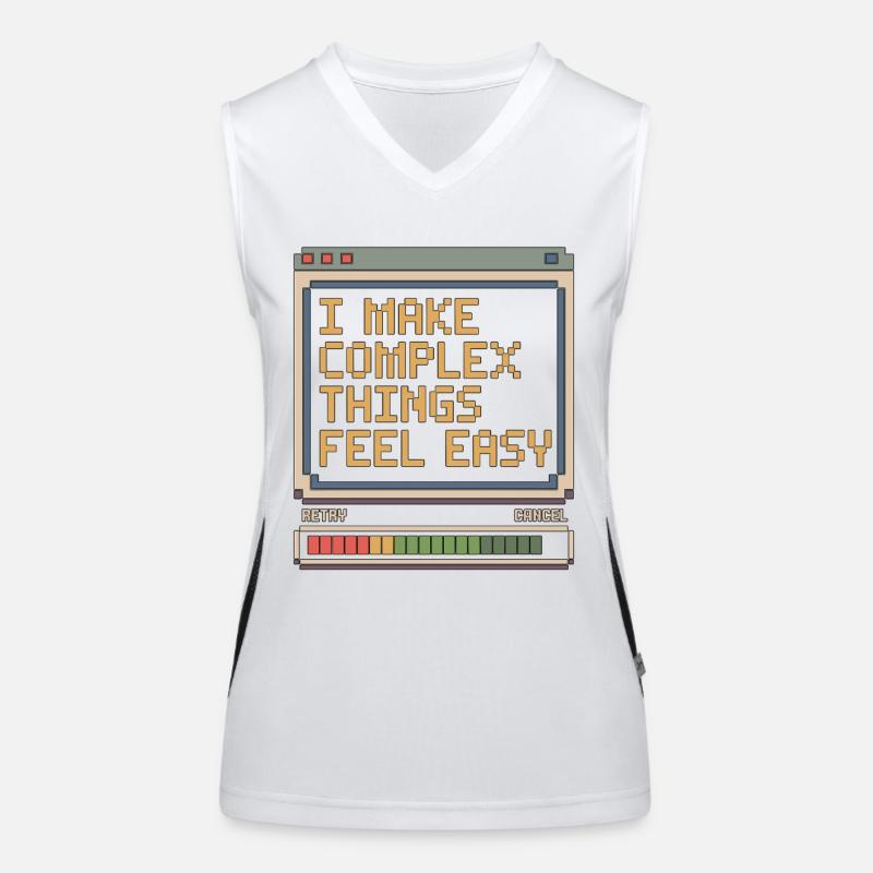UX/UI Designer I Make Complex Things Web Designer Women's Functional Contrast Tank Top