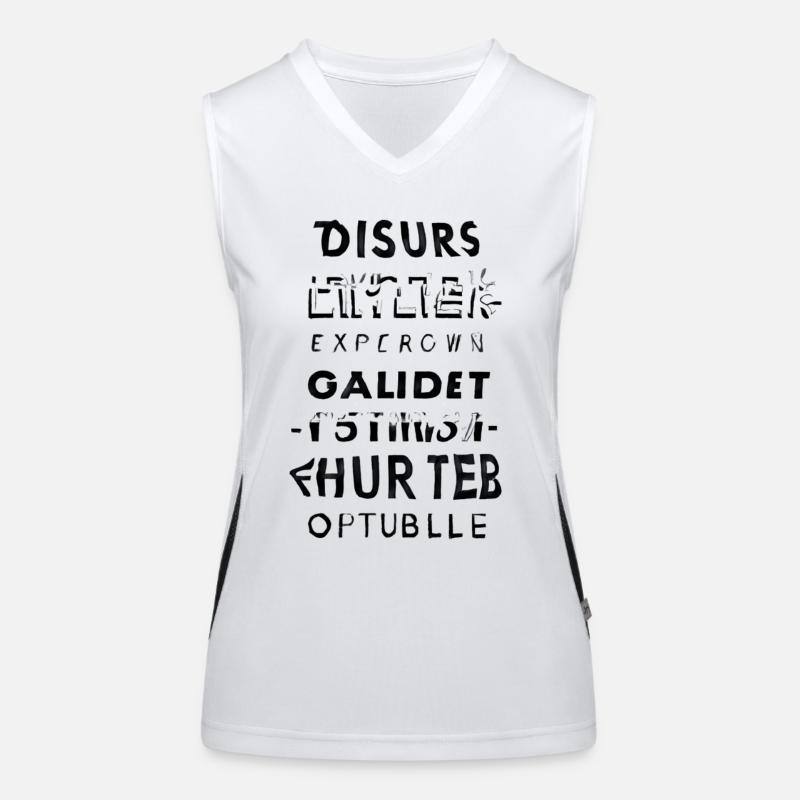 Glitch text cascade Women's Functional Contrast Tank Top