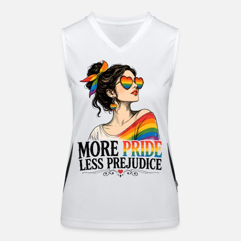 Plus d’orgueil moins de préjugés : design rétro LGBTQ Débardeur respirant contrasté Femme